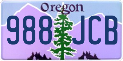 OR license plate 988JCB