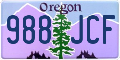 OR license plate 988JCF