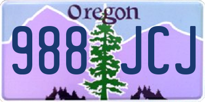 OR license plate 988JCJ