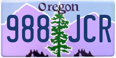 OR license plate 988JCR