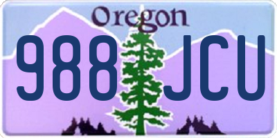 OR license plate 988JCU
