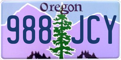 OR license plate 988JCY