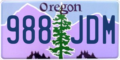 OR license plate 988JDM