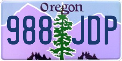 OR license plate 988JDP