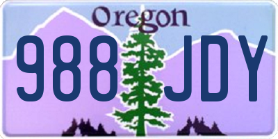 OR license plate 988JDY