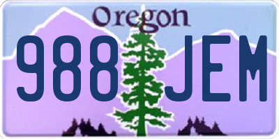 OR license plate 988JEM