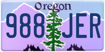 OR license plate 988JER