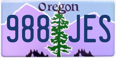 OR license plate 988JES