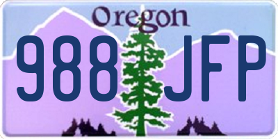 OR license plate 988JFP