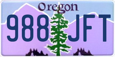 OR license plate 988JFT