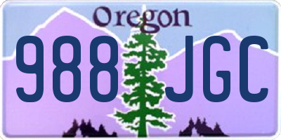 OR license plate 988JGC