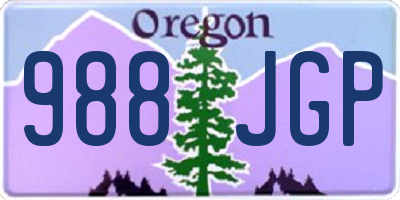 OR license plate 988JGP
