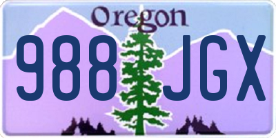 OR license plate 988JGX