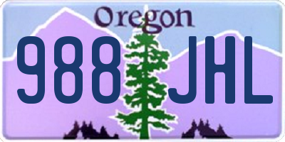 OR license plate 988JHL