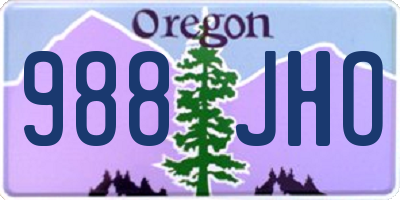 OR license plate 988JHO