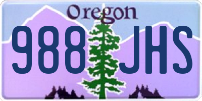 OR license plate 988JHS