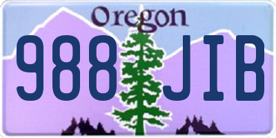 OR license plate 988JIB