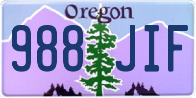 OR license plate 988JIF