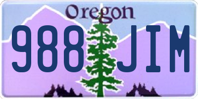 OR license plate 988JIM