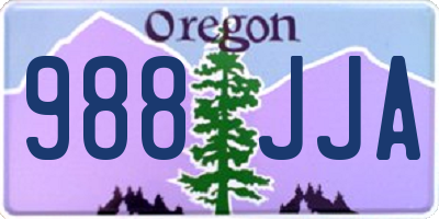OR license plate 988JJA
