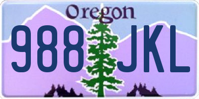 OR license plate 988JKL