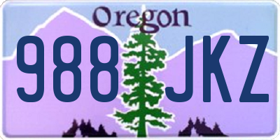 OR license plate 988JKZ