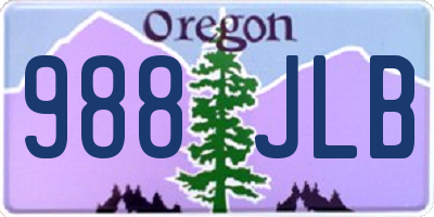 OR license plate 988JLB