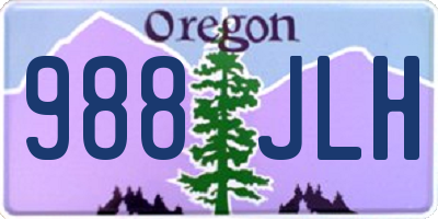 OR license plate 988JLH