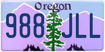 OR license plate 988JLL