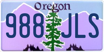 OR license plate 988JLS