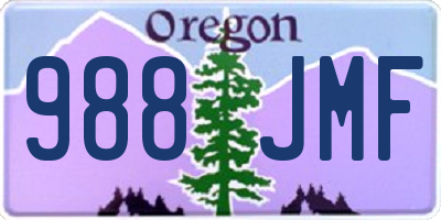 OR license plate 988JMF