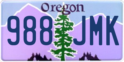 OR license plate 988JMK