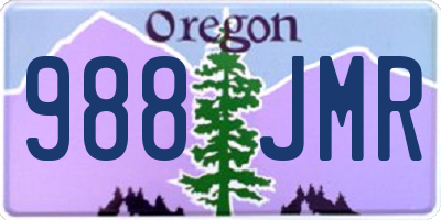 OR license plate 988JMR