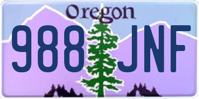 OR license plate 988JNF