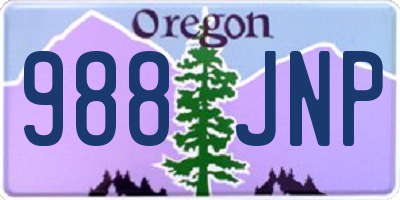 OR license plate 988JNP
