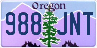 OR license plate 988JNT