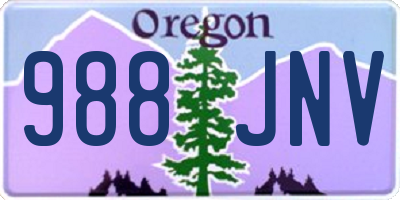 OR license plate 988JNV