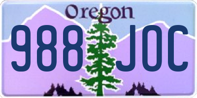 OR license plate 988JOC