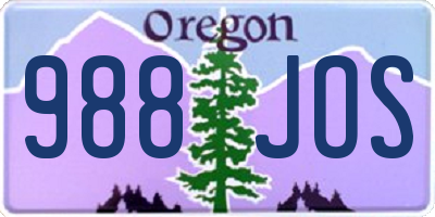 OR license plate 988JOS