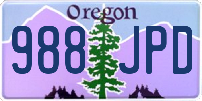 OR license plate 988JPD