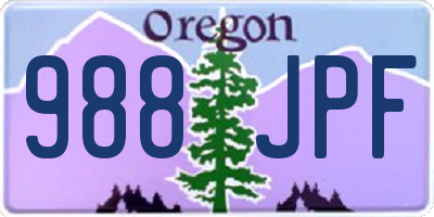 OR license plate 988JPF
