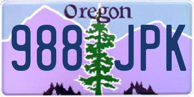 OR license plate 988JPK