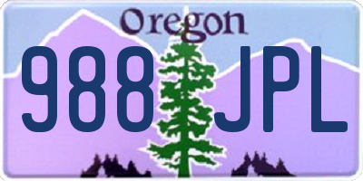 OR license plate 988JPL