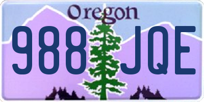OR license plate 988JQE