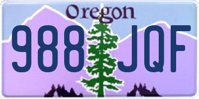 OR license plate 988JQF