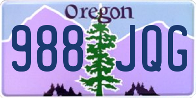 OR license plate 988JQG