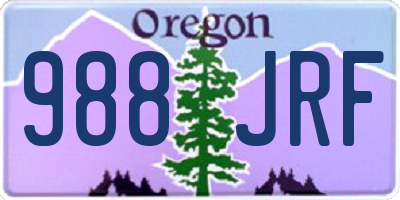 OR license plate 988JRF