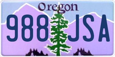 OR license plate 988JSA