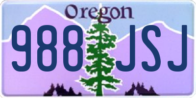 OR license plate 988JSJ