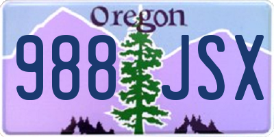 OR license plate 988JSX